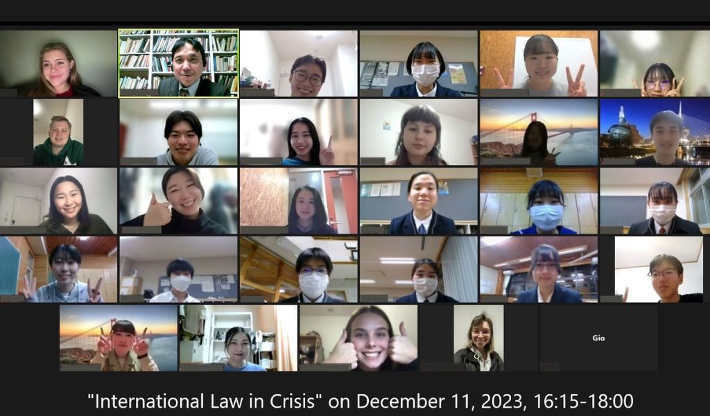 「国際法の危機」のワークショップのスクリーンショット画像
